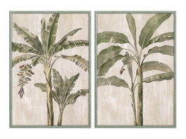 DKD Home Decor Cuadro Abeto y Cristal Surtido de 2 Unidades 70x4x100 cm