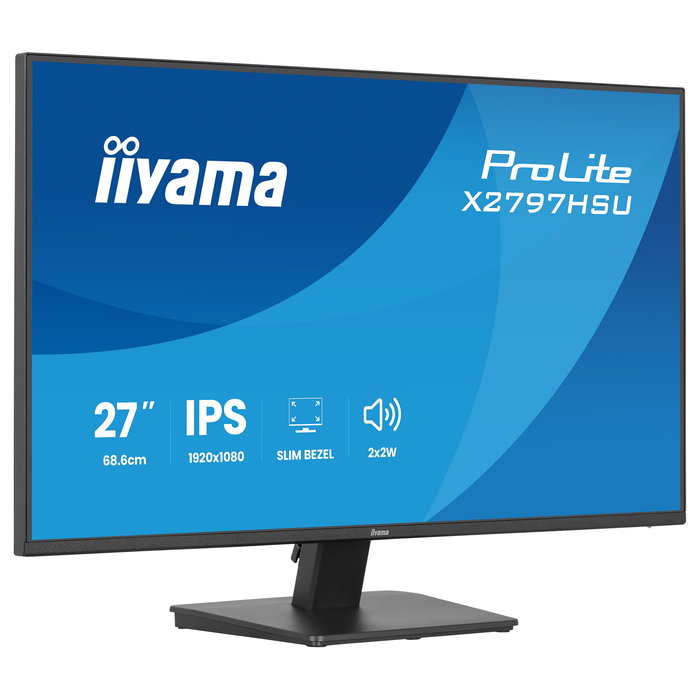 iiyama ProLite X2797HSU-B1 Monitor 27 Pulgadas Full HD IPS 120Hz 4ms FreeSync VESA Negra con Altavoces y USB