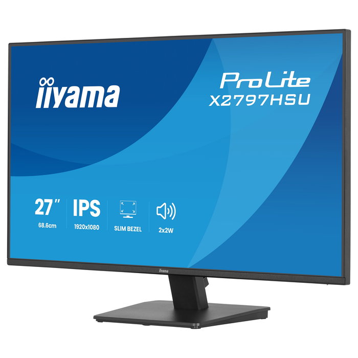 iiyama ProLite X2797HSU-B1 Monitor 27 Pulgadas Full HD IPS 120Hz 4ms FreeSync VESA Negra con Altavoces y USB