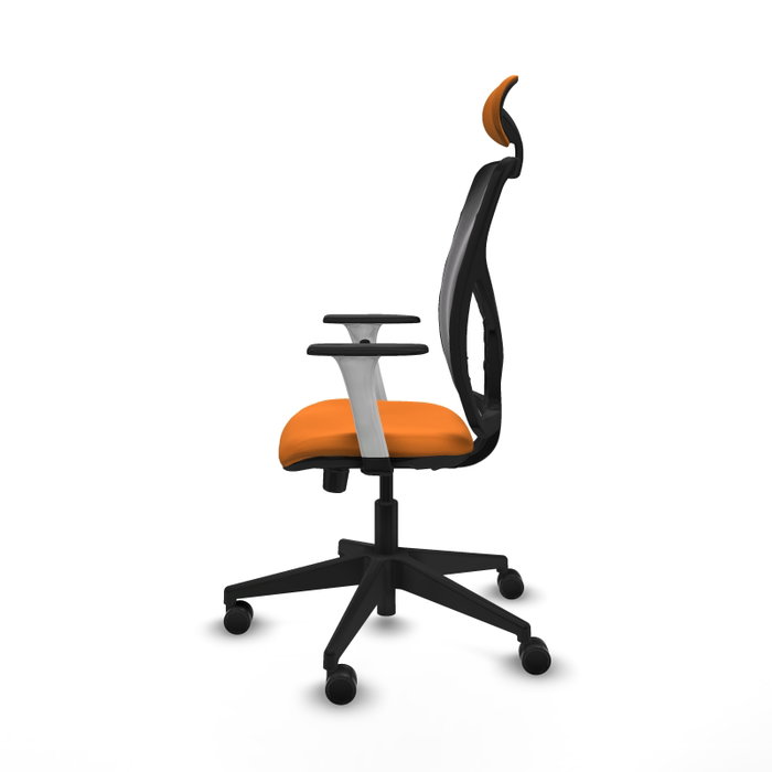 PIQUERAS Y CRESPO Silla de oficina Motilla Naranja y Negro PIQUERAS Y CRESPO Silla de oficina Motilla Naranja y Negro