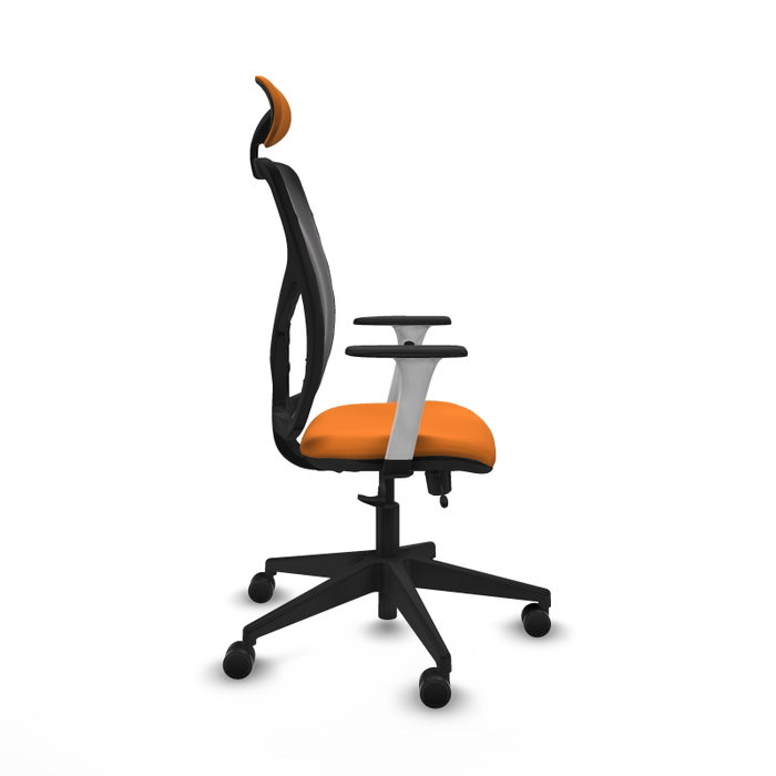 PIQUERAS Y CRESPO Silla de oficina Motilla Naranja y Negro PIQUERAS Y CRESPO Silla de oficina Motilla Naranja y Negro