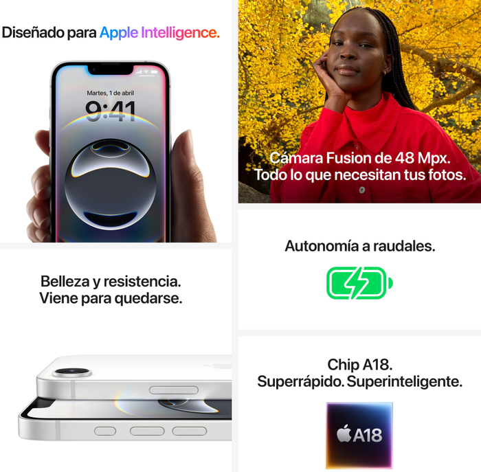 Apple iPhone 16e 128GB Blanco