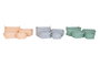 DKD Home Decor Set de 4 Cestas de Lienzo URBAN