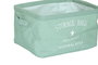 DKD Home Decor Cesta Moderno Urban Gris Verde Menta Lienzo Set de 4 Piezas 27 x 24 x 39 cm