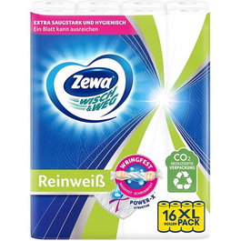 Zewa Rollos de papel de cocina WISCH&WEG Reinweiss 2 capas