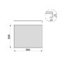 Emuca Protector de fondo para muebles de cocina, tablero 16mm, módulo 600mm, 568x580mm, Plástico y Aluminio, Aluminio natural
