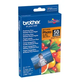 Brother BP-71GP50 Papel Fotográfico Brillante Premium 10x15 cm (102x152 mm) - 50 Hojas - 260 g/m² - Para Impresoras Brother MFC5890CN, MFCJ6510DW y Otros Modelos