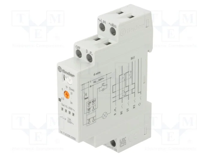 FINDER Automata de escalera para raíl DIN 110-240VAC SPST-NO IP20 FINDER Automata de escalera para raíl DIN 110-240VAC SPST-NO IP20