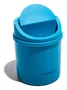 Muitomas DESKBINBL Papelera de Escritorio Redonda Plástica con Tapa Manual - Color Azul