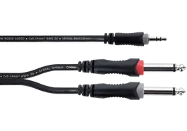 Cordial Cable Y Mini-Jack Estéreo / 2 Jacks Mono 1.5 M