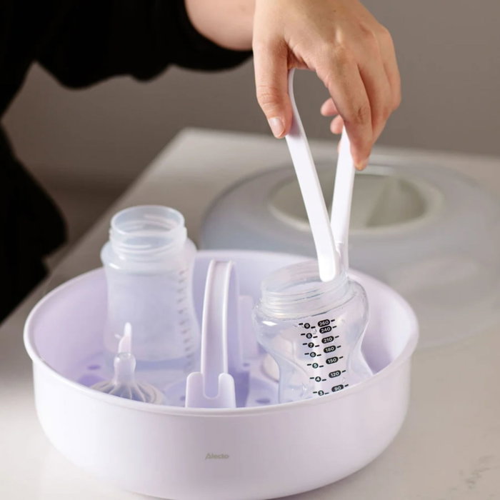 Alecto BW-04 Esterilizador de Biberones para Microondas, Blanco