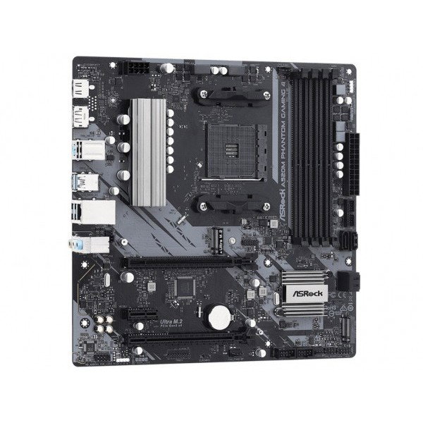 ASRock A520M Phantom Gaming 4 Placa Base AM4 mATX HDMI DP DDR4 Retail AMD A520