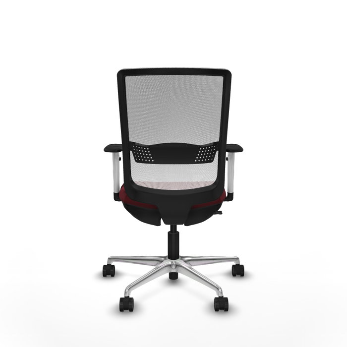 PIQUERAS Y CRESPO Silla de oficina Haches con mecanismo Sincro/Traslack, Granate y Blanco