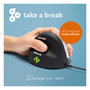R-GO R-Go HE Break Ratón ergonómico vertical para zurdos, Negro