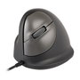 R-Go Tools Ratón R-Go HE Ergonómico para Zurdo, Grande, Negro/Plata