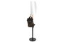 DKD Home Decor Perchero Scandi Negro Natural Madera Metal 33 x 185 x 33 cm