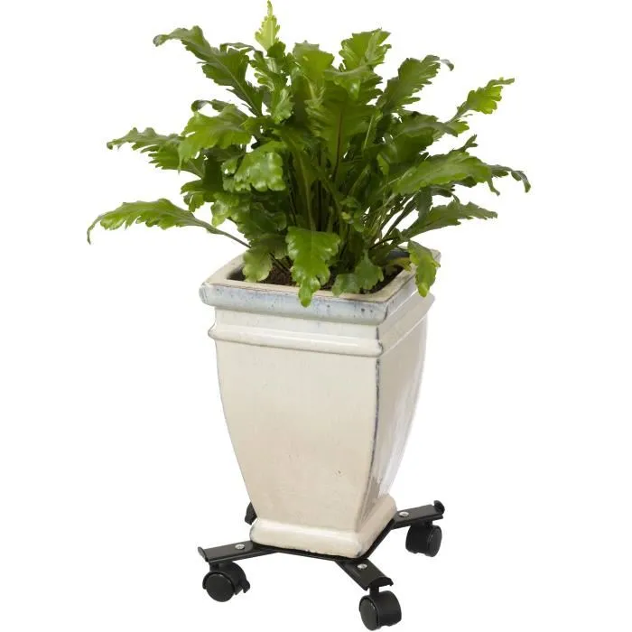 Nature Estantería Enrollable para Plantas Extensibles - Metal Negro - H6 x 34/51 x 34/51 cm Nature Estantería Enrollable para Plantas Extensibles - Metal Negro - H6 x 34/51 x 34/51 cm