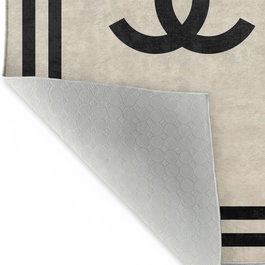 Conceptum Hmnt754 Alfombra 140 x 220 cm Beige y Negro