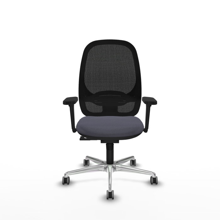 PIQUERAS Y CRESPO Silla de oficina Cilanco con mecanismo Sincro, Gris oscuro y Negro