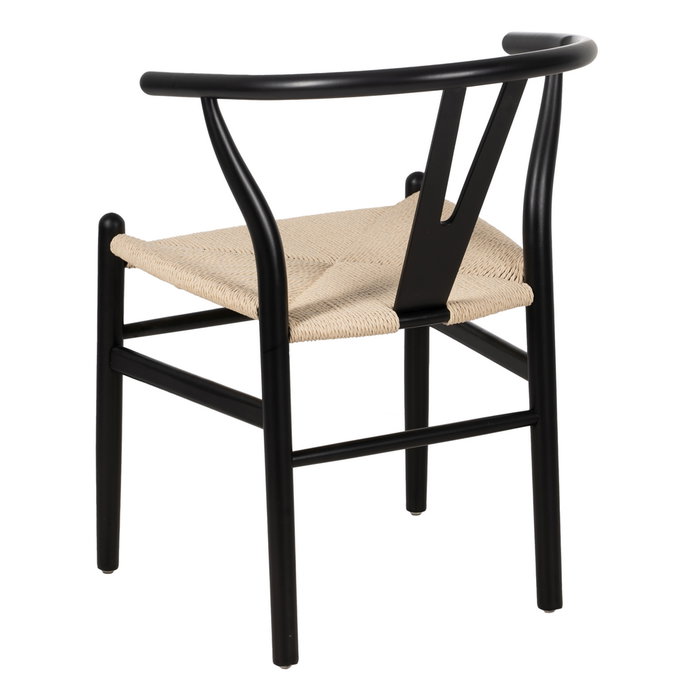 Silla Negro Madera / Fibra Salón 55 X 55 X 77 cm (Set de 2)