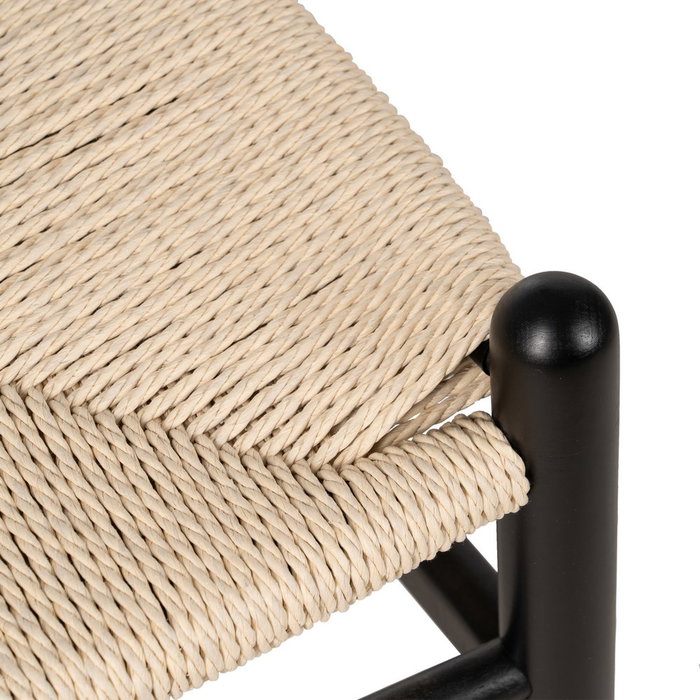 Silla Negro Madera / Fibra Salón 55 X 55 X 77 cm (Set de 2)