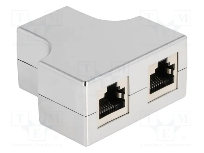 DeLOCK Adaptador T Divisor RJ45 1 x RJ45 hembra a 2 x RJ45 hembra Cat.5e STP Plata DeLOCK Adaptador T Divisor RJ45 1 x RJ45 hembra a 2 x RJ45 hembra Cat.5e STP Plata