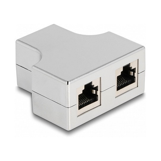 DeLOCK Divisor RJ45 Adaptador T 1 x RJ45 hembra a 2 x RJ45 hembra Cat.5e STP Plata DeLOCK Divisor RJ45 Adaptador T 1 x RJ45 hembra a 2 x RJ45 hembra Cat.5e STP Plata