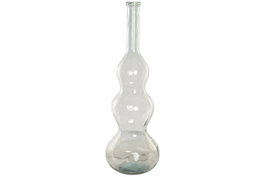 DKD Home Decor Jarrón de Cristal Reciclado Transparente 33x33x100 cm
