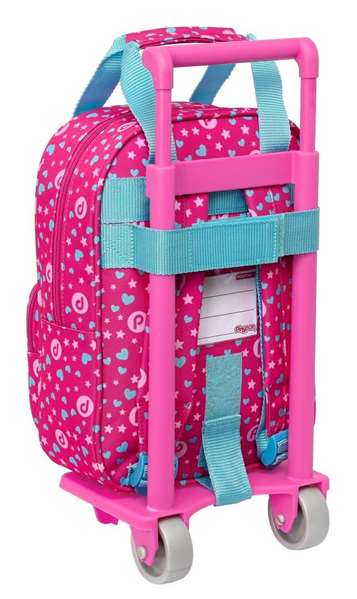 Safta Mochila Escolar 765+carro 805 Pinypon Infantil 20x28x8cm Rosa y Azul
