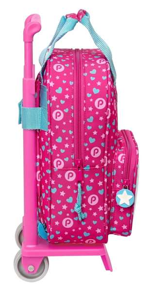 Safta Mochila Escolar 765+carro 805 Pinypon Infantil 20x28x8cm Rosa y Azul