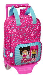 Safta Mochila Escolar 765+carro 805 Pinypon Infantil 20x28x8cm Rosa y Azul