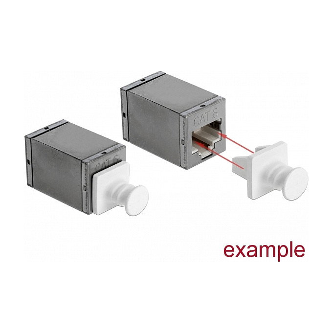 DeLOCK 86507 Cubierta antipolvo para puerto RJ-45, 10 unidades, Blanco