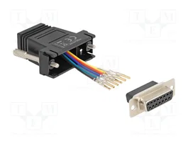 DeLOCK 67087 Adaptador D-Sub 15 hembra a RJ12 hembra