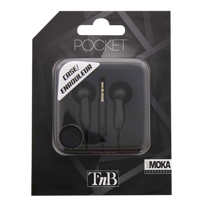 TNB Auriculares POCKET Jack con cable negro