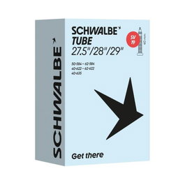 Schwalbe SV19 Cámara Butilo para Bicicleta MTB y Trekking 27.5" 28" 29" Válvula Presta 40mm