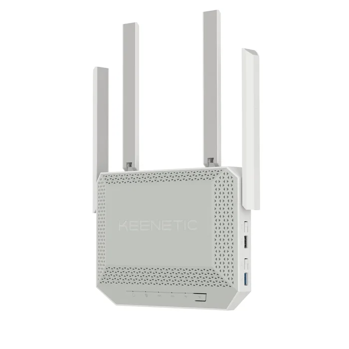 Keenetic Titan KN-1812 Router Wi-Fi 7 BE7200 Mesh, 10G/2.5G/1G LAN, 4 Antenas, USB 3.2, Control Parental, Blanco