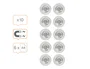 NOBO Imanes para Pizarras de Cristal Transparentes 32 mm, 10 Unidades