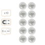 NOBO Imanes para Pizarras de Cristal Transparentes 32 mm, 10 Unidades