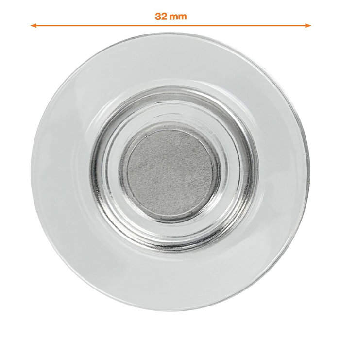 NOBO Imanes para Pizarras de Cristal Transparentes 32 mm, 10 Unidades