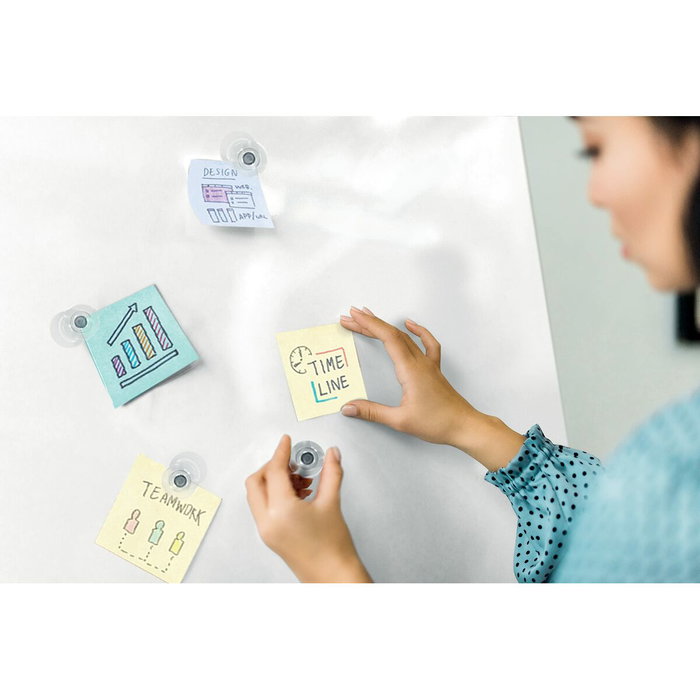 NOBO Imanes para Pizarras de Cristal Transparentes 32 mm, 10 Unidades
