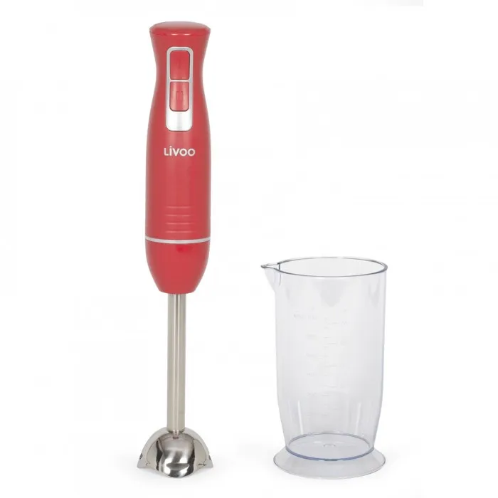 Livoo Licuadora de mano DOP245R con bol - Rojo chili Livoo Licuadora de mano DOP245R con bol - Rojo chili