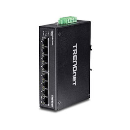 TRENDnet TI-PG80 Switch Industrial 8 Puertos Gigabit PoE+ Montaje en Riel DIN