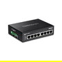 TRENDnet TI-PG80 Switch Industrial con 8 Puertos Gigabit PoE+, No Administrado, Montaje en DIN-Rail, 16 Gbps, IP30