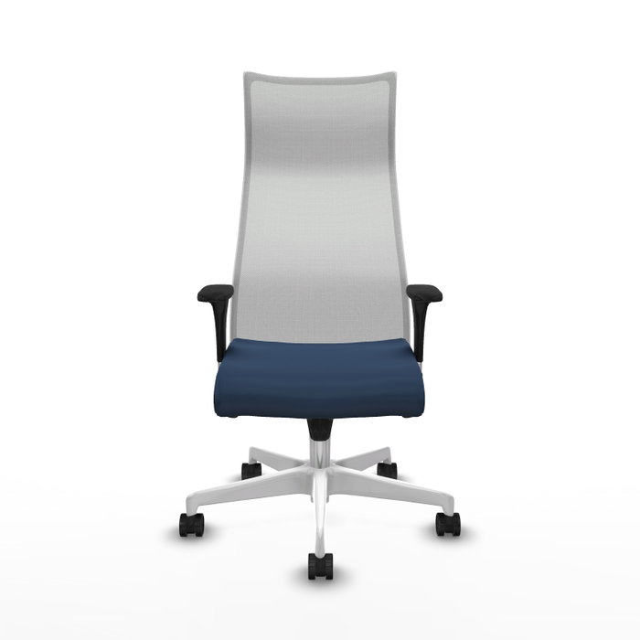 PIQUERAS Y CRESPO Sillón Albacete con mecanismo Sincro, azul marino y blanco PIQUERAS Y CRESPO Sillón Albacete con mecanismo Sincro, azul marino y blanco