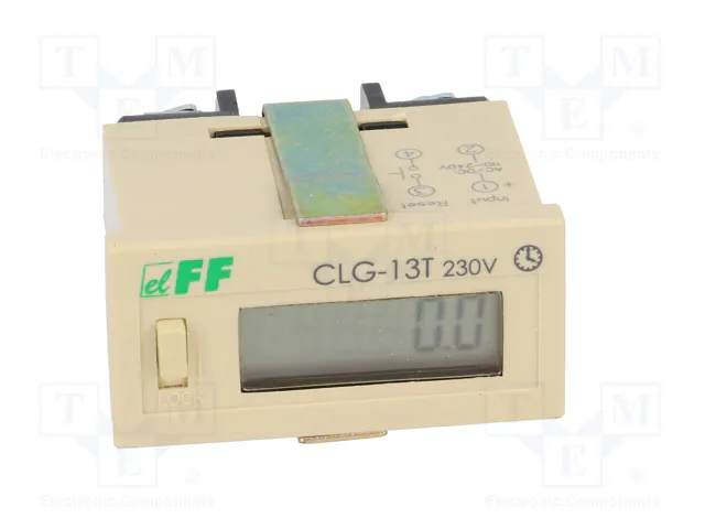 F&F Contador electrónico de tiempo de trabajo LCD 0÷99999,9h