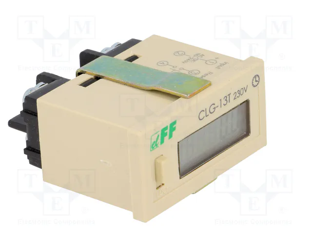 F&F Contador electrónico de tiempo de trabajo LCD 0÷99999,9h