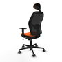 PIQUERAS Y CRESPO Silla de oficina Jorquera Naranja y Negro con mecanismo Sincro