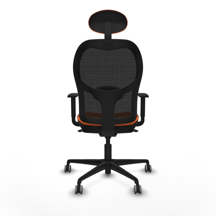 PIQUERAS Y CRESPO Silla de oficina Jorquera Naranja y Negro con mecanismo Sincro