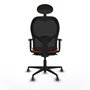 PIQUERAS Y CRESPO Silla de oficina Jorquera Naranja y Negro con mecanismo Sincro