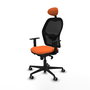 PIQUERAS Y CRESPO Silla de oficina Jorquera Naranja y Negro con mecanismo Sincro